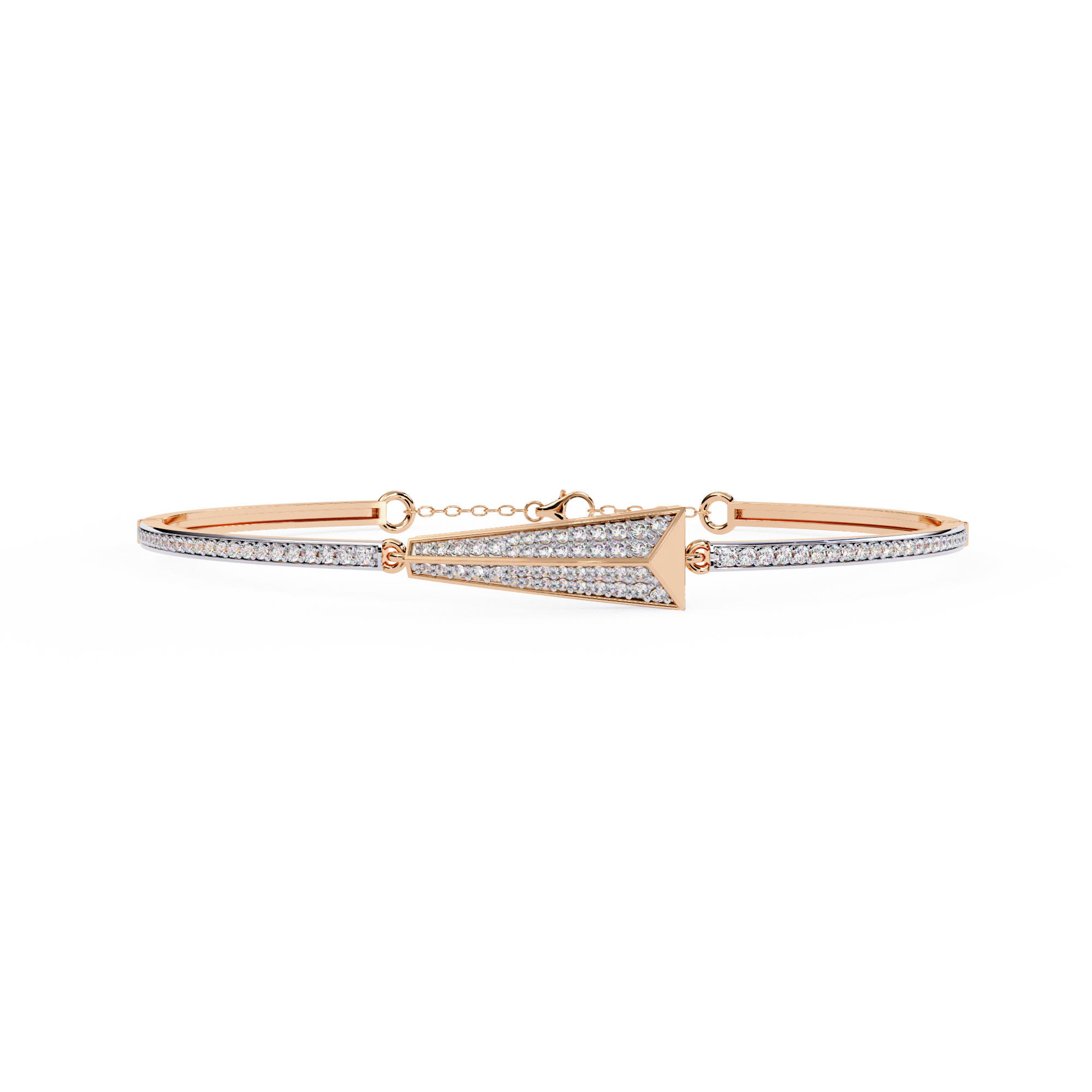 Solitairekart 0.55ct Art Deco Natural Diamond Arrow Bracelet-HI Color, VS-SI Clarity